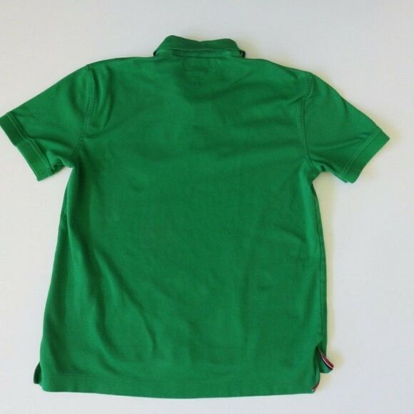 Tommy Hilfiger Polo Shirt Men Large Green Red Flag Golf Rugby Casual 100% Cotton - Picture 6 of 10
